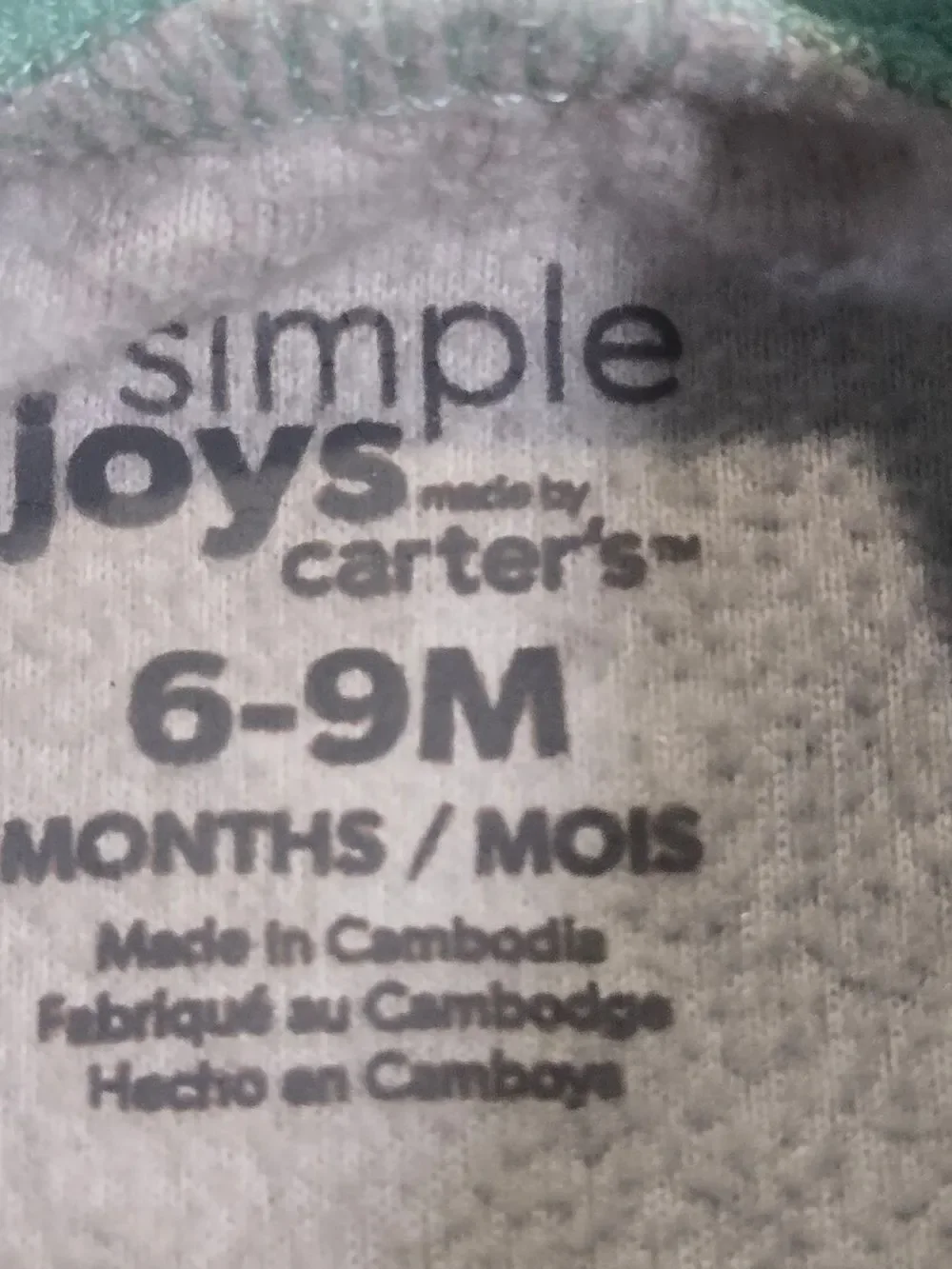 Carter's Gray Sheep Star Fleece Footed Pajamas 6M-9M Baby Zip Sleeper Unisex